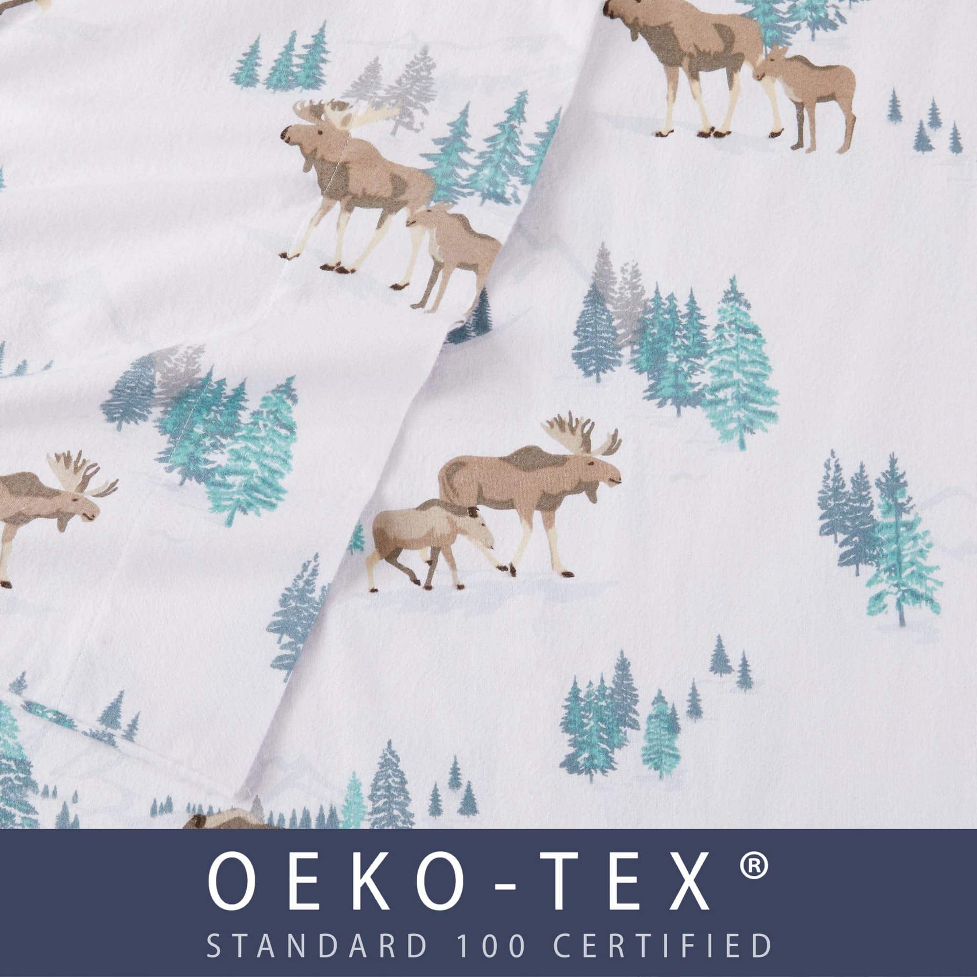 Juego de sábanas de franela 100% algodón -Moose - Imagen 8