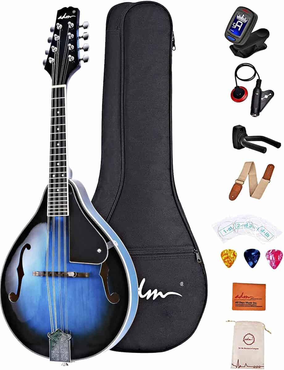 Kit de instrumento de mandolina acústica ADM A Style para