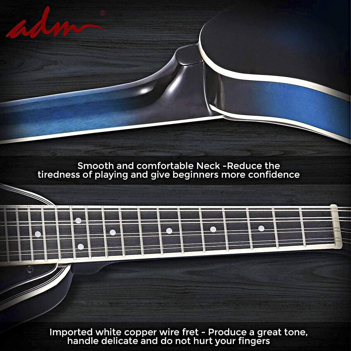 Kit de instrumento de mandolina acústica ADM A Style para - Imagen 7
