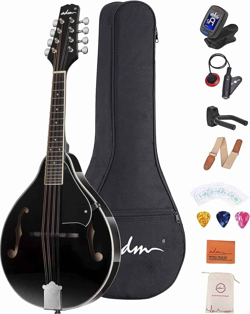 Kit de Instrumento de Mandolina Acústica ADM Estilo A para