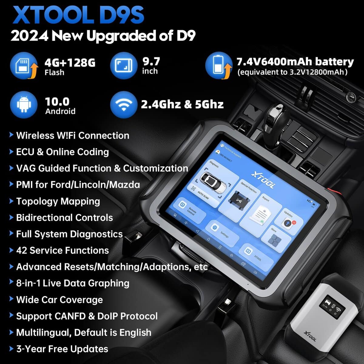 XTOOL D9S Escáner de Diagnóstico Automotriz, Versión 2024 - Imagen 8