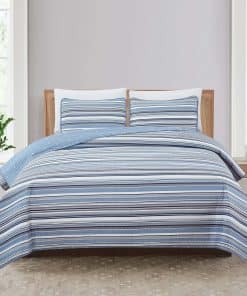 Juego de Colcha Reversible de 3 Piezas con Fundas | Colcha