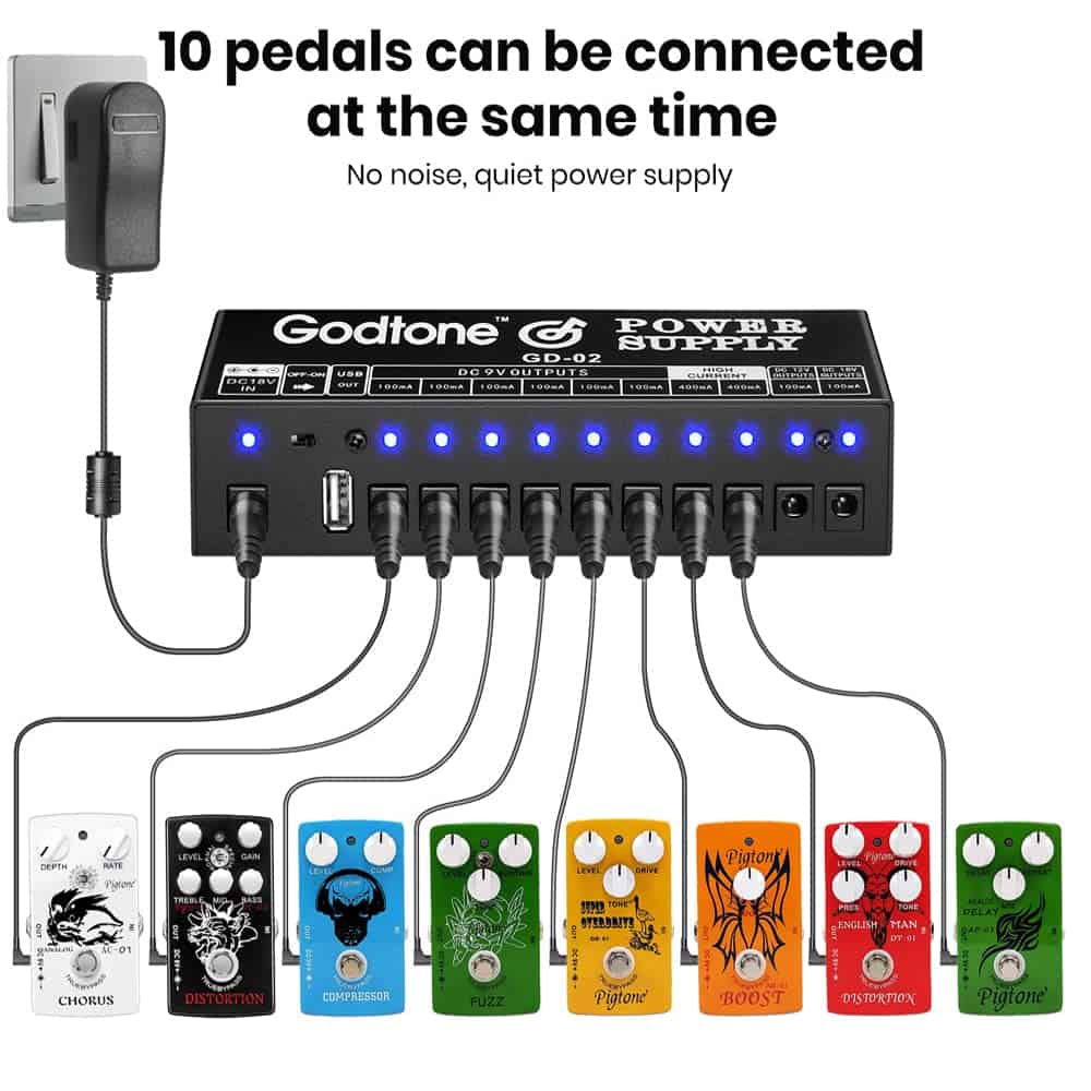 Fuente de Alimentación para Pedales de Guitarra 10 Salidas - Imagen 4