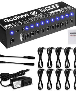 Fuente de Alimentación para Pedales de Guitarra 10 Salidas