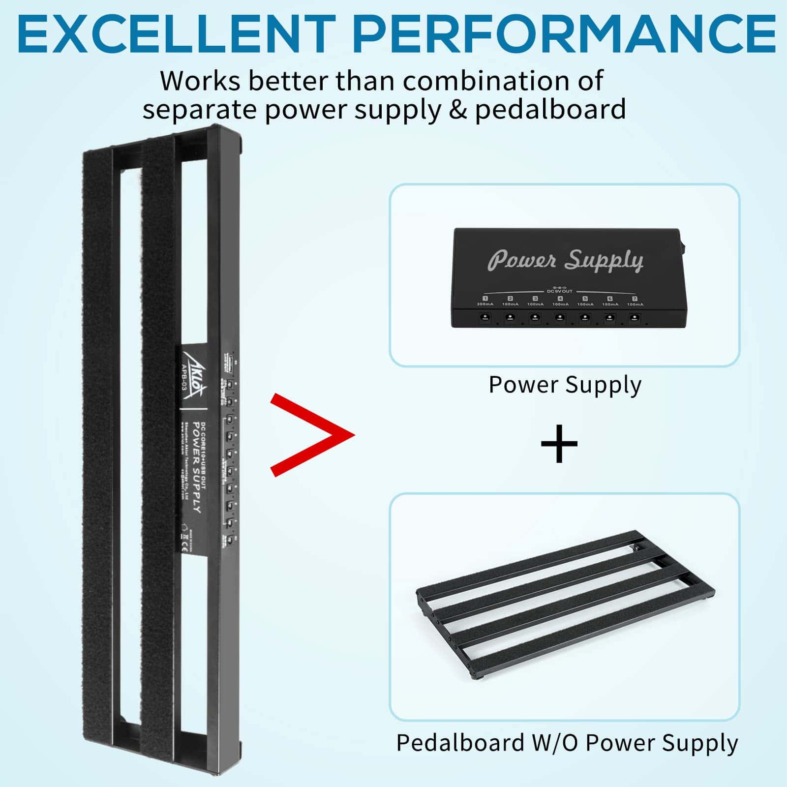 Pedalera de Guitarra AKLOT con Fuente de Alimentación - Imagen 3