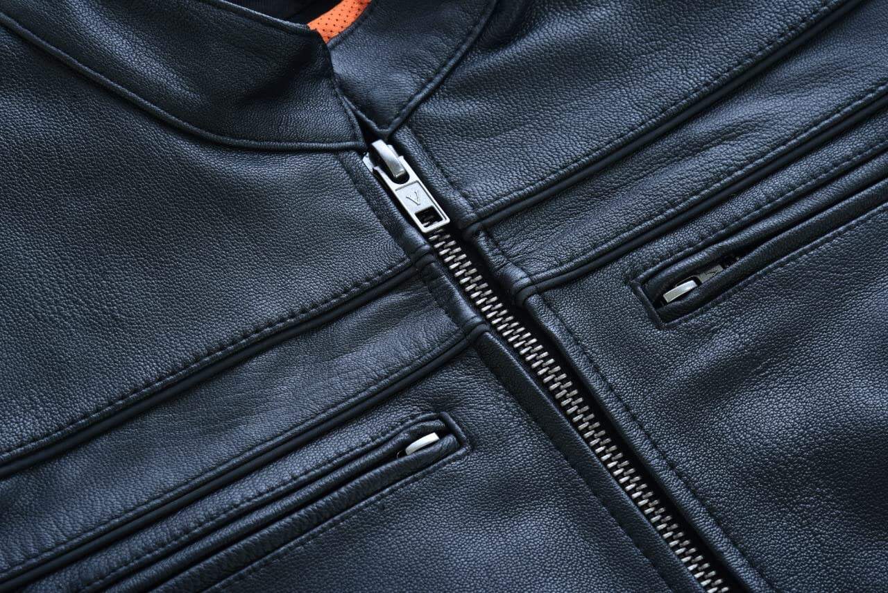 Chaqueta de Moto de Cuero para Mujer en Negro Vance Leather - Imagen 5