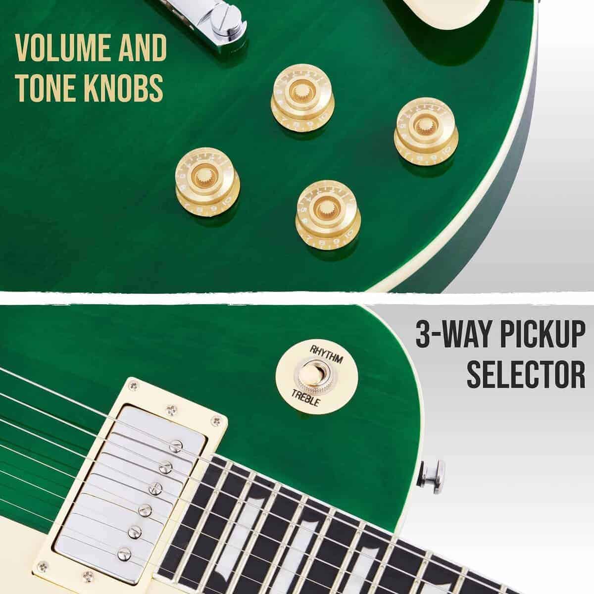 Guitarra Eléctrica LyxPro 39'' de la Serie SB, Estilo LP - Imagen 4