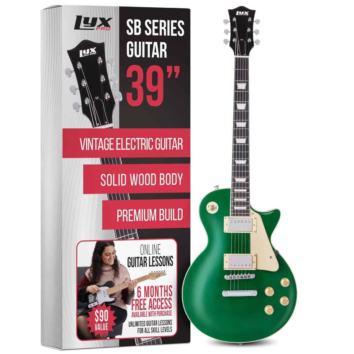 Guitarra Eléctrica LyxPro 39'' de la Serie SB, Estilo LP