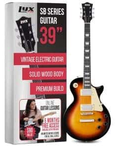 Guitarra Eléctrica LyxPro Serie 39” SB, Estilo LP para