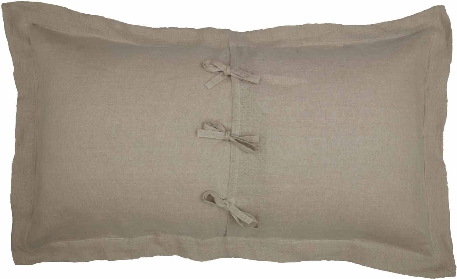 Funda de cojín King Size en lino natural beige de Piper - Imagen 5