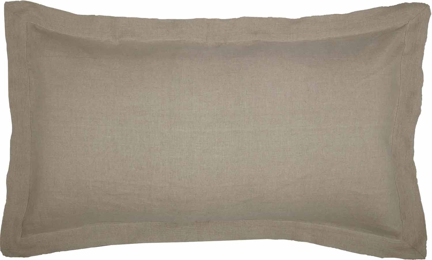 Funda de cojín King Size en lino natural beige de Piper - Imagen 4