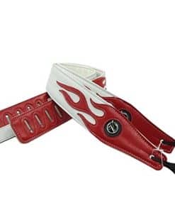 Correa de Guitarra Serie Cuero Personalidad Llama Roja