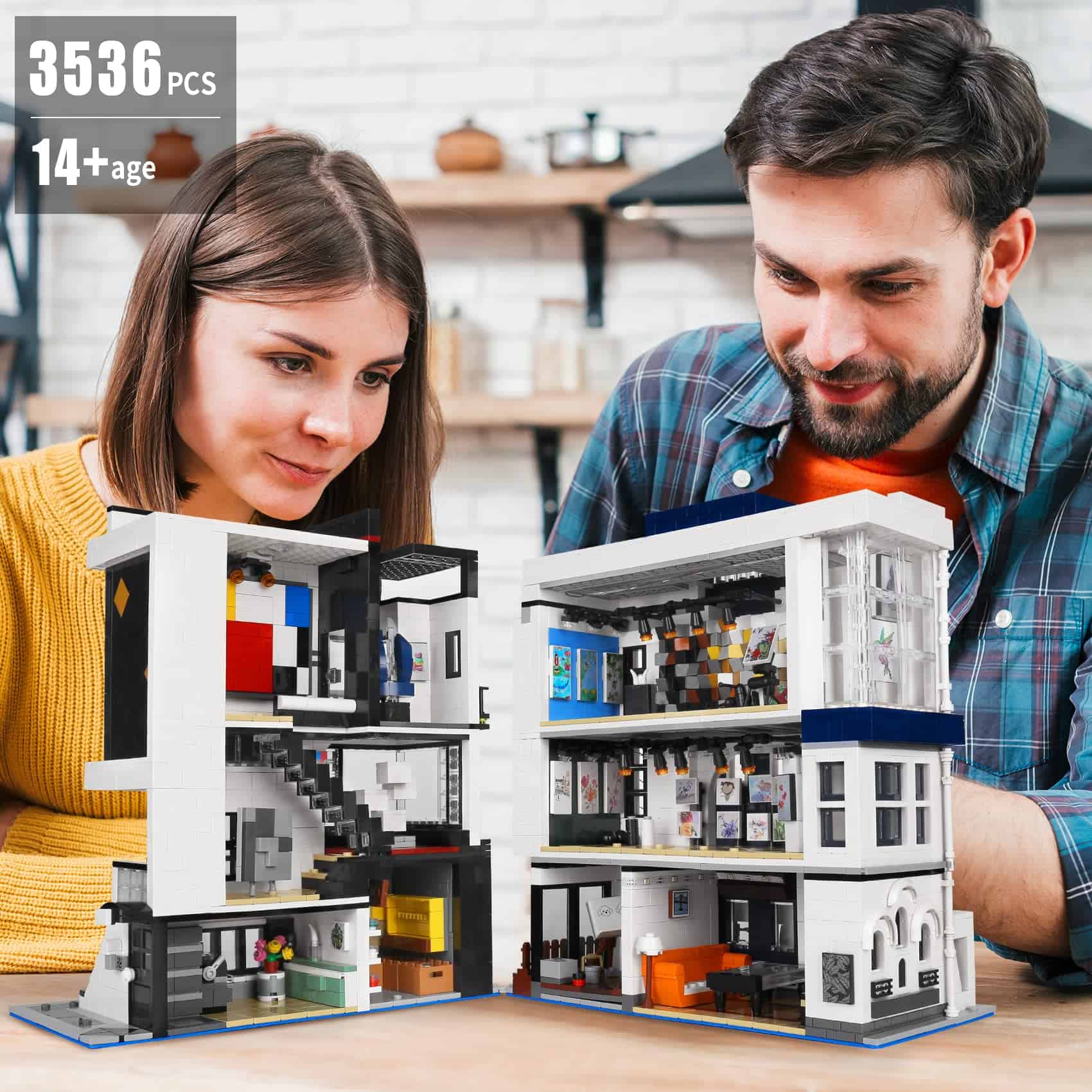 Mould King 16043 Kit de Construcción de Galería de Arte, - Imagen 4