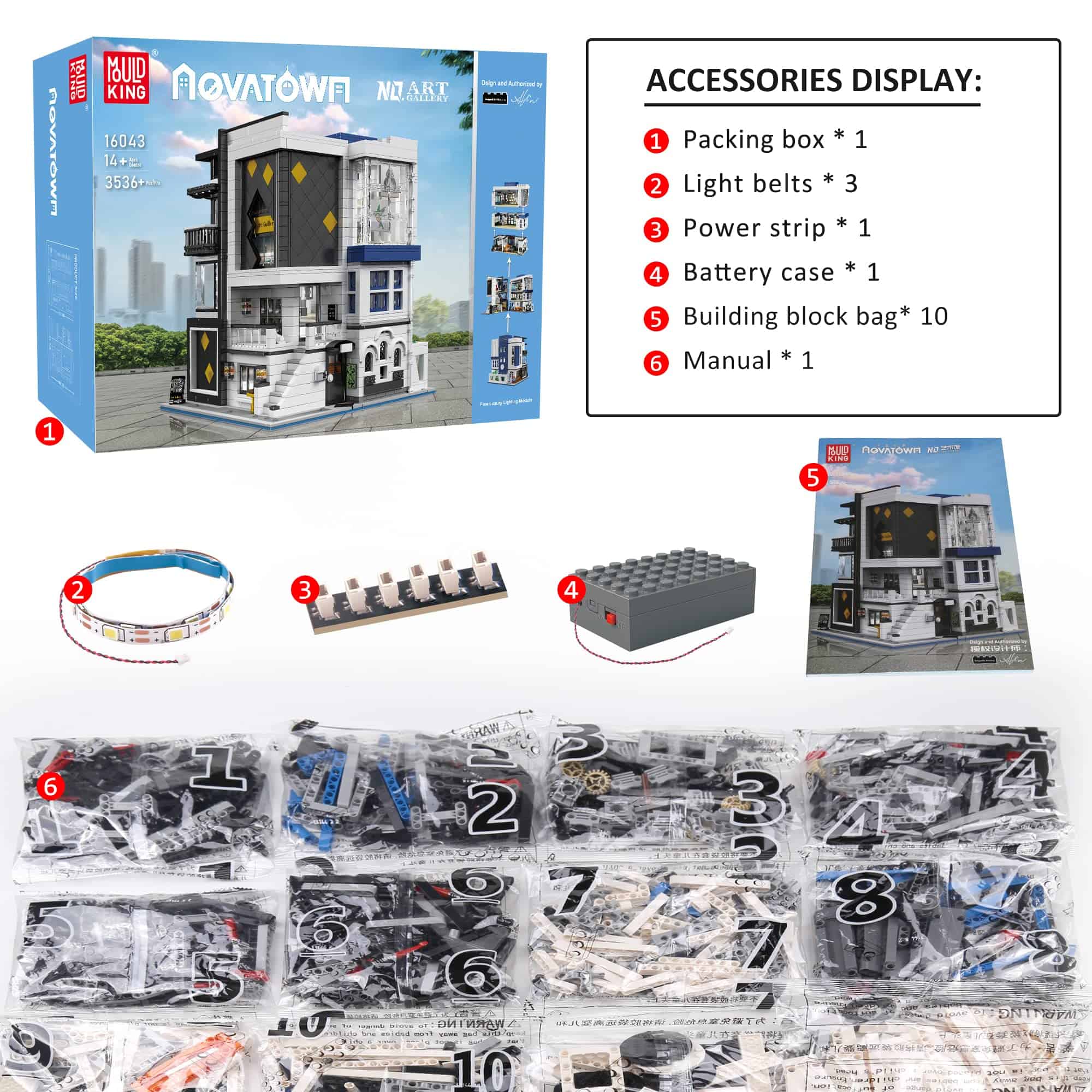 Mould King 16043 Kit de Construcción de Galería de Arte, - Imagen 6