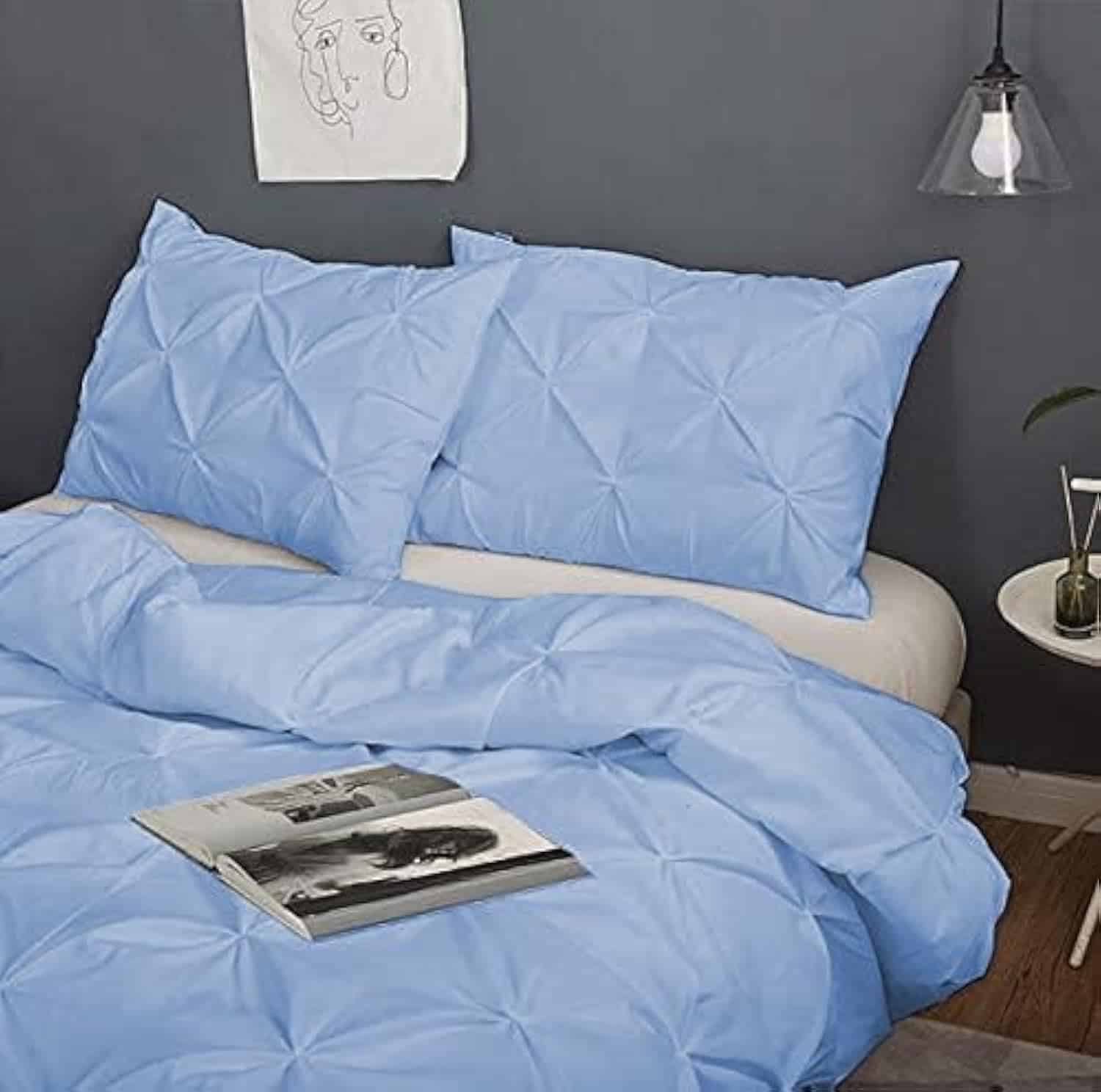 Edredón plisado 1 pieza de alta calidad - Tamaño Super King