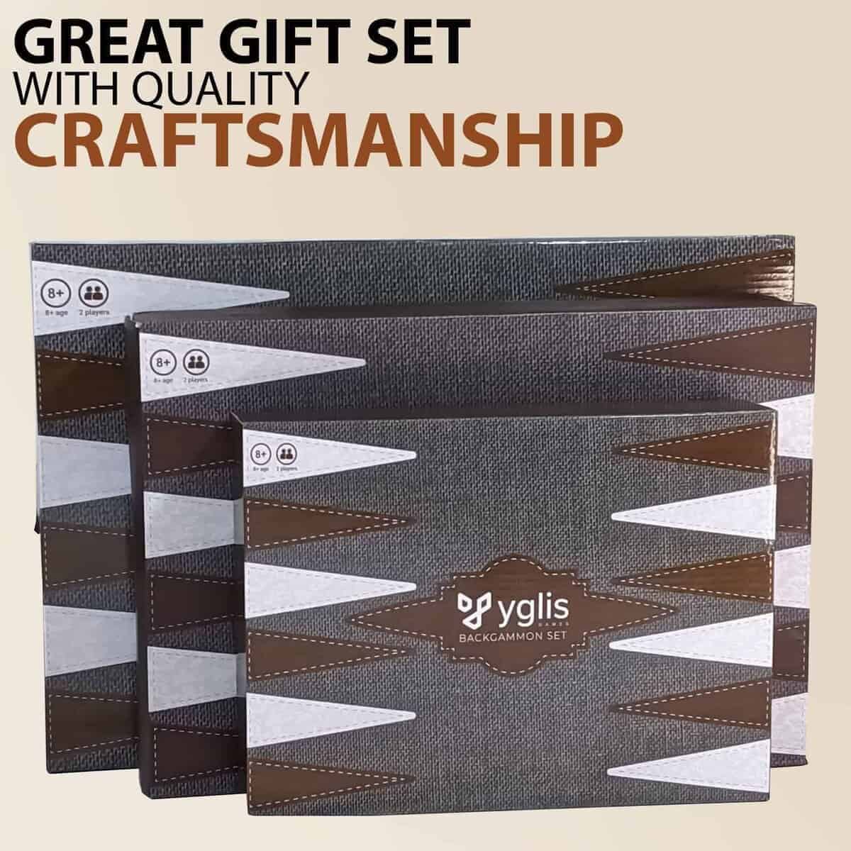 Yglis 18" Juegos de Backgammon Grandes para Adultos - - Imagen 7