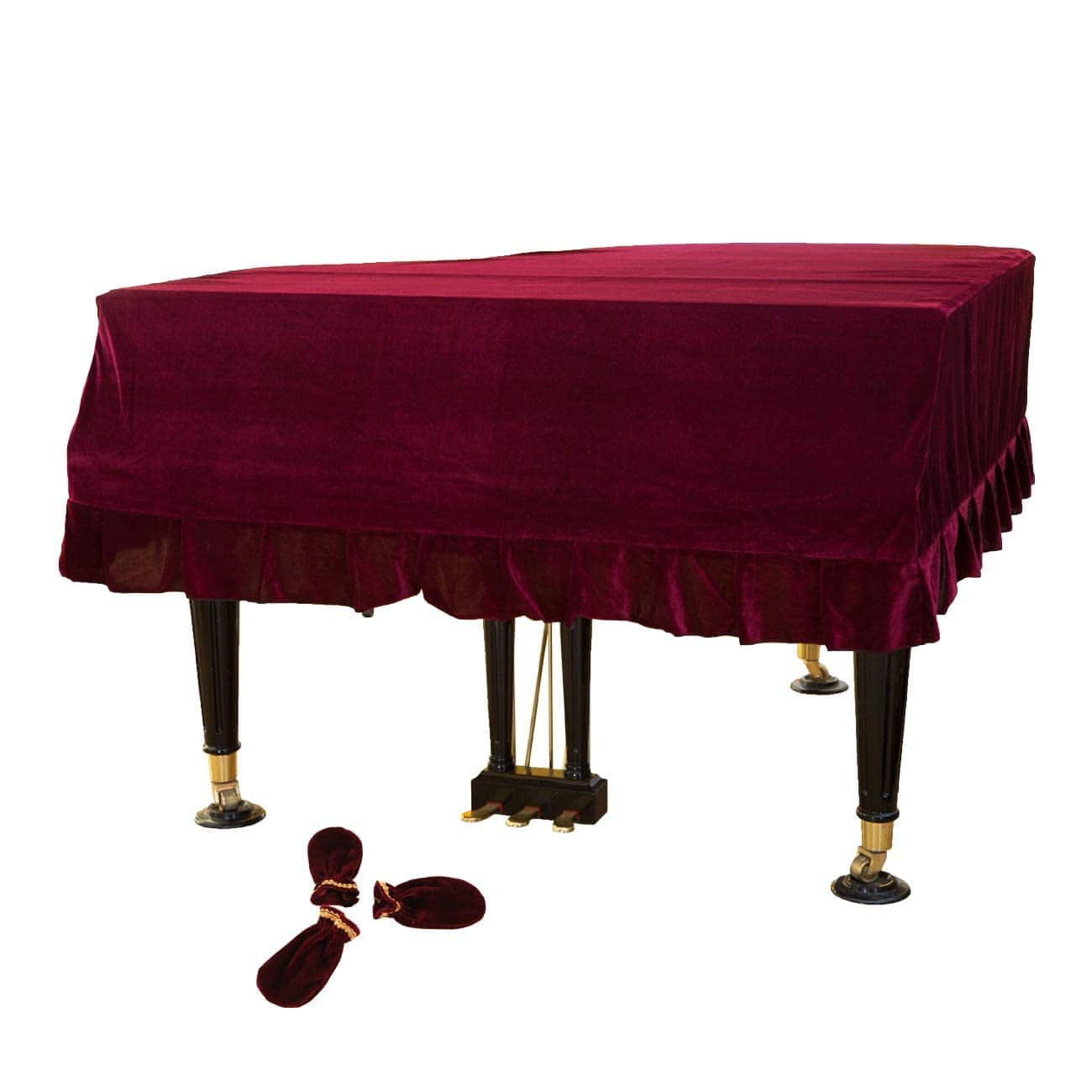 Cubierta de Piano de Cola ESYUEL de Pleuche con Borde Paño - Imagen 3