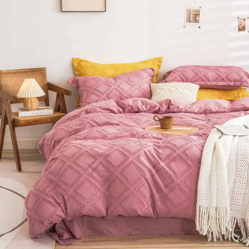 Juego de cama boho MorroMorn de 5 piezas, juego de funda de