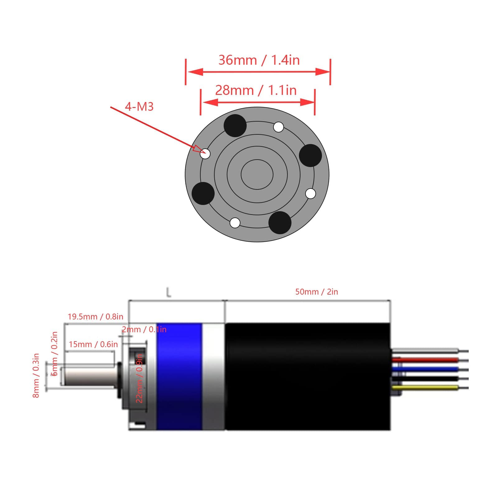 Motorreductor, Motores Brushless DC CM36?3650 con - Imagen 7