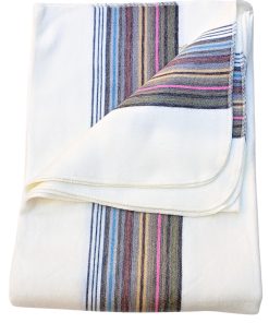 DAVLINA, Manta de Lana de Alpaca | Súper -Blanco Varicolor