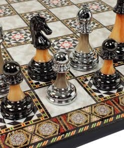 Set de Piezas de Ajedrez Staunton de Plástico Cromado y