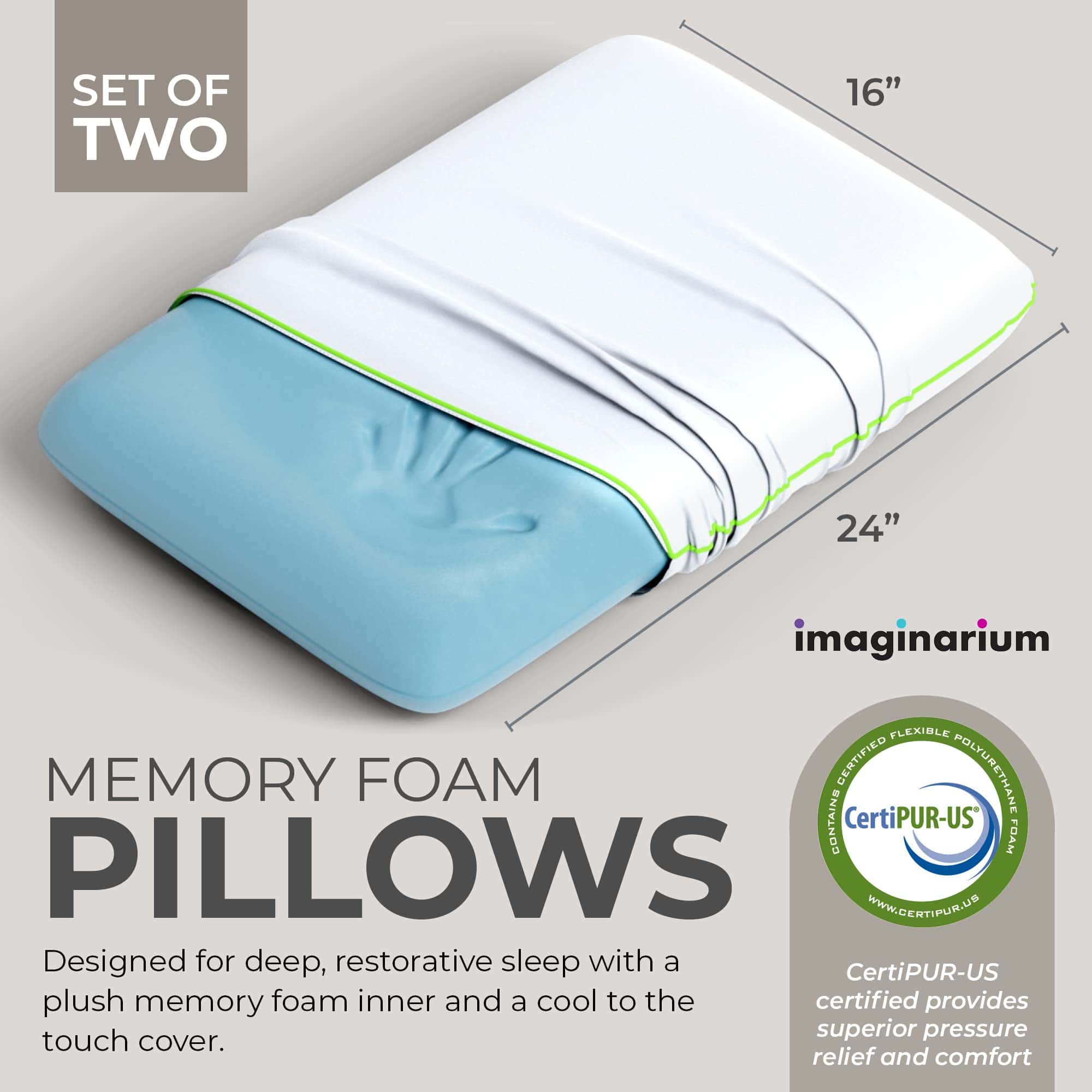 Juego de 2 Almohadas Refrigerantes Imaginarium para Dormir, - Imagen 3