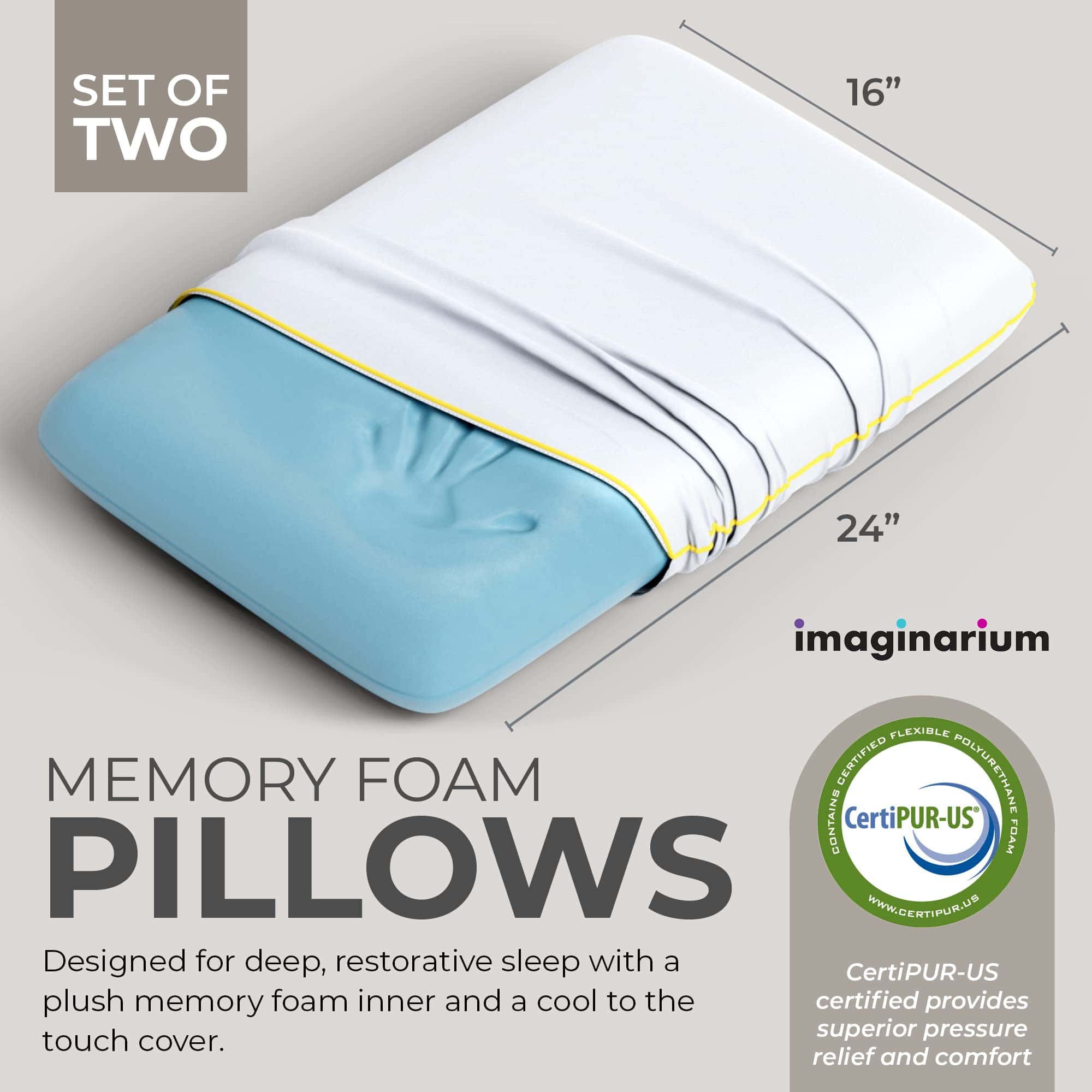 Juego de 2 Almohadas de Enfriamiento Imaginarium para - Imagen 3