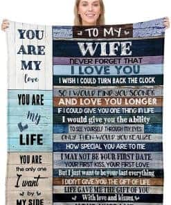 Regalo Romántico de Aniversario para Esposa, Manta de Micro