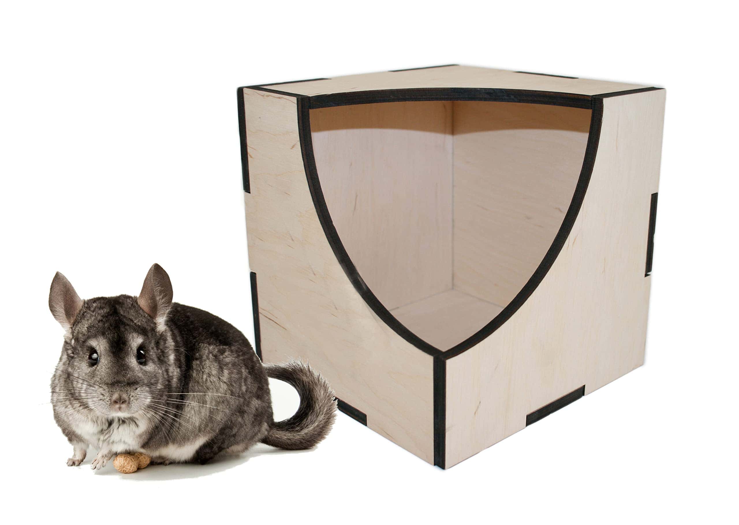 Casa de Madera para Chinchilla y Cobaya - Escondite para - Imagen 3