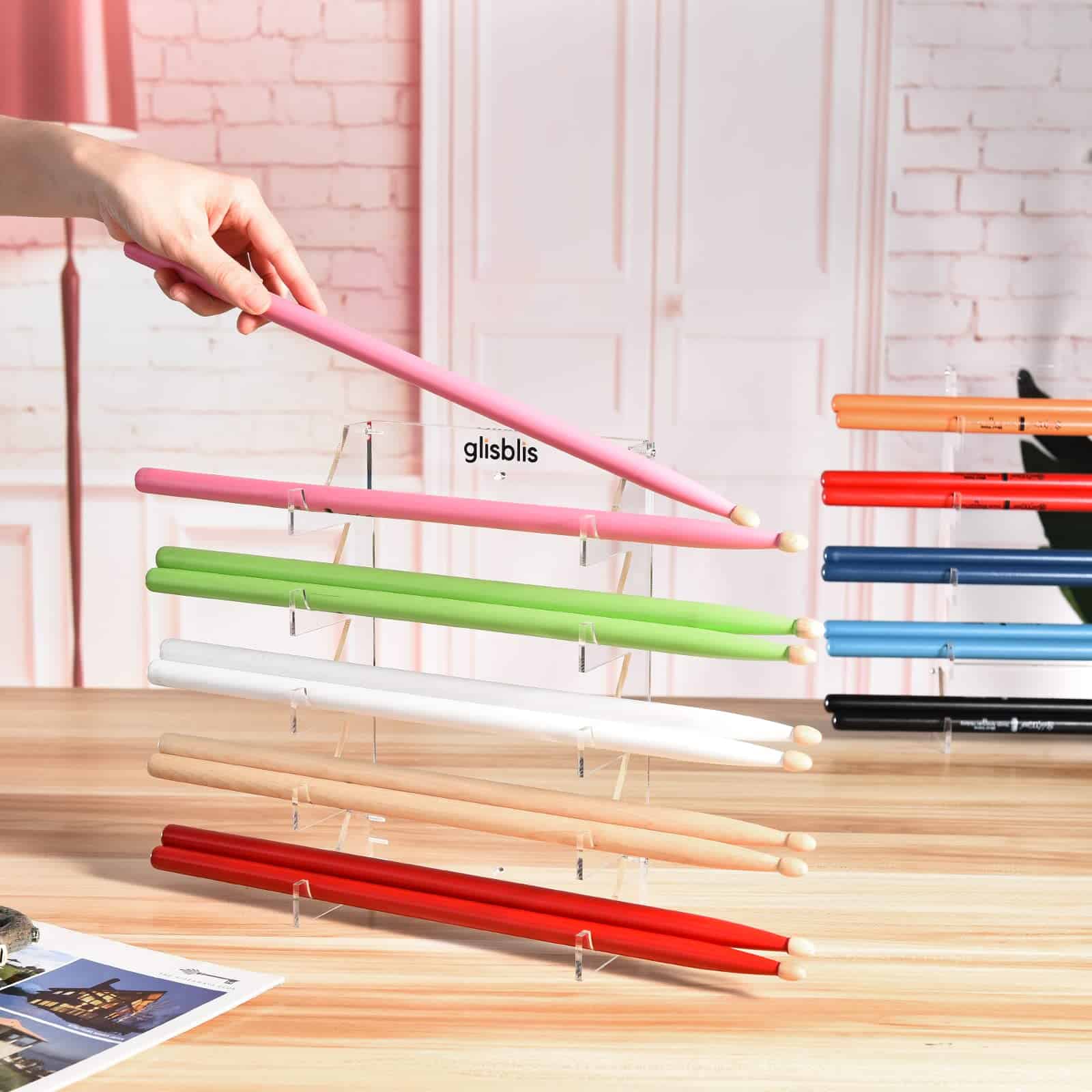 Organizador de Soporte para Baquetas Glisblis - Acrílico - - Imagen 5