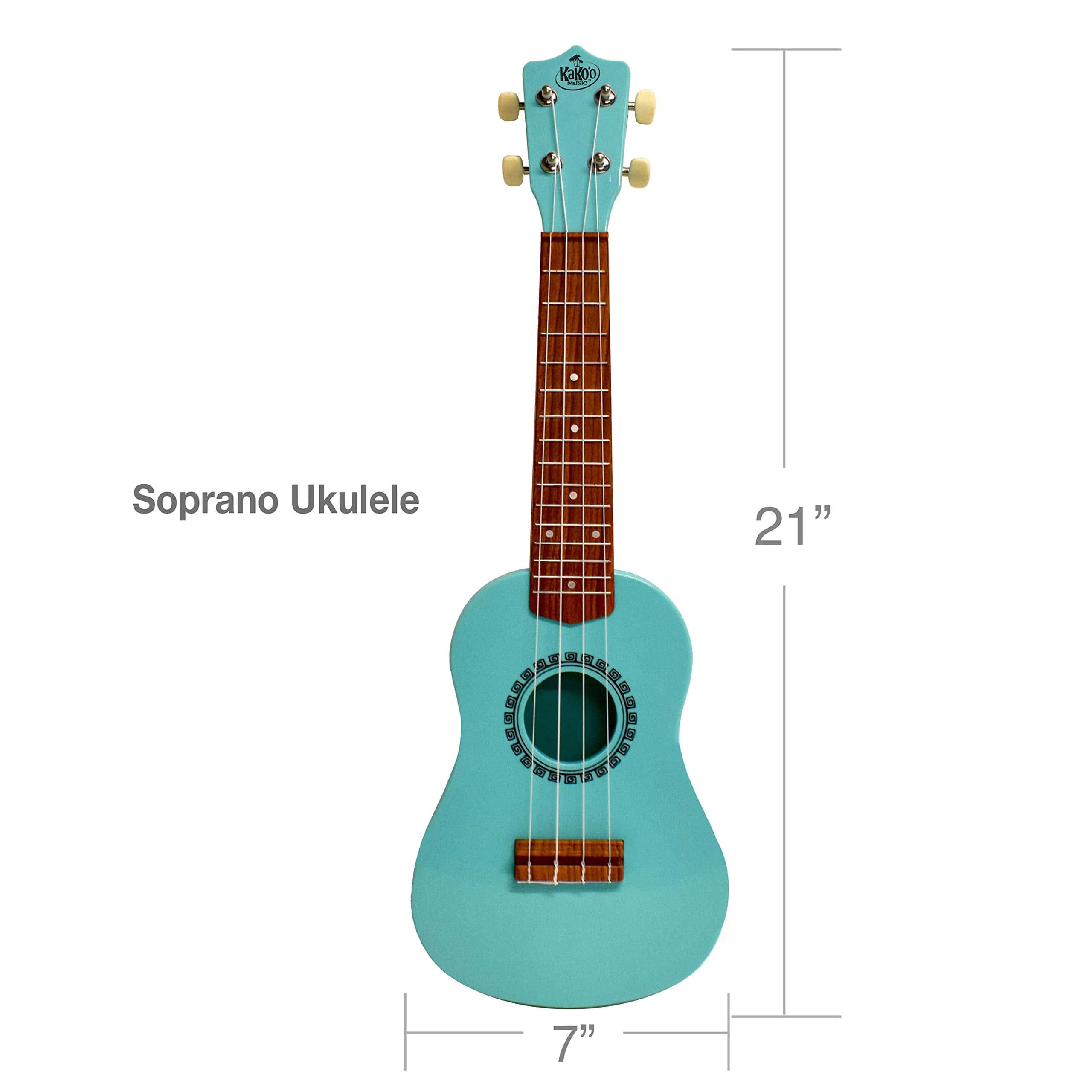 Ukulele Soprano Seafoam Green KaKo'o - Afinadores de Metal - Imagen 3