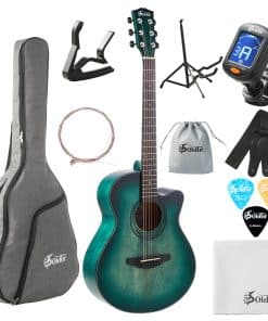 Guitarra Acústica Premium Soldin de 40 Pulgadas con Tapa de