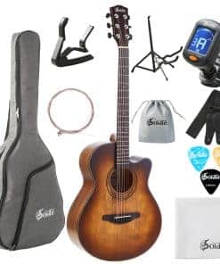 Guitarra Acústica Soldin de 40 Pulgadas Premium con Tapa