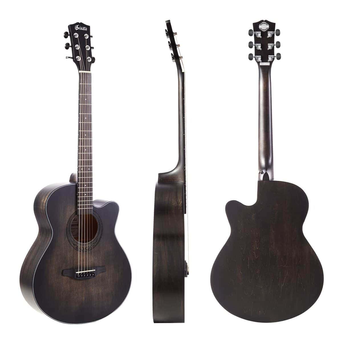 Guitarra Acústica Soldin de 40 Pulgadas Premium con Tapa de - Imagen 3