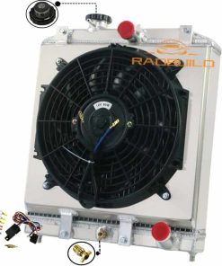 Radiador de Aluminio de 2 Filas RadBuild + Protector +