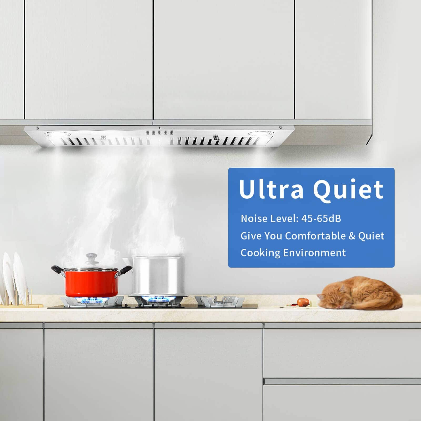 Campana de cocina insertable Zomagas de 30 pulgadas, acero - Imagen 4