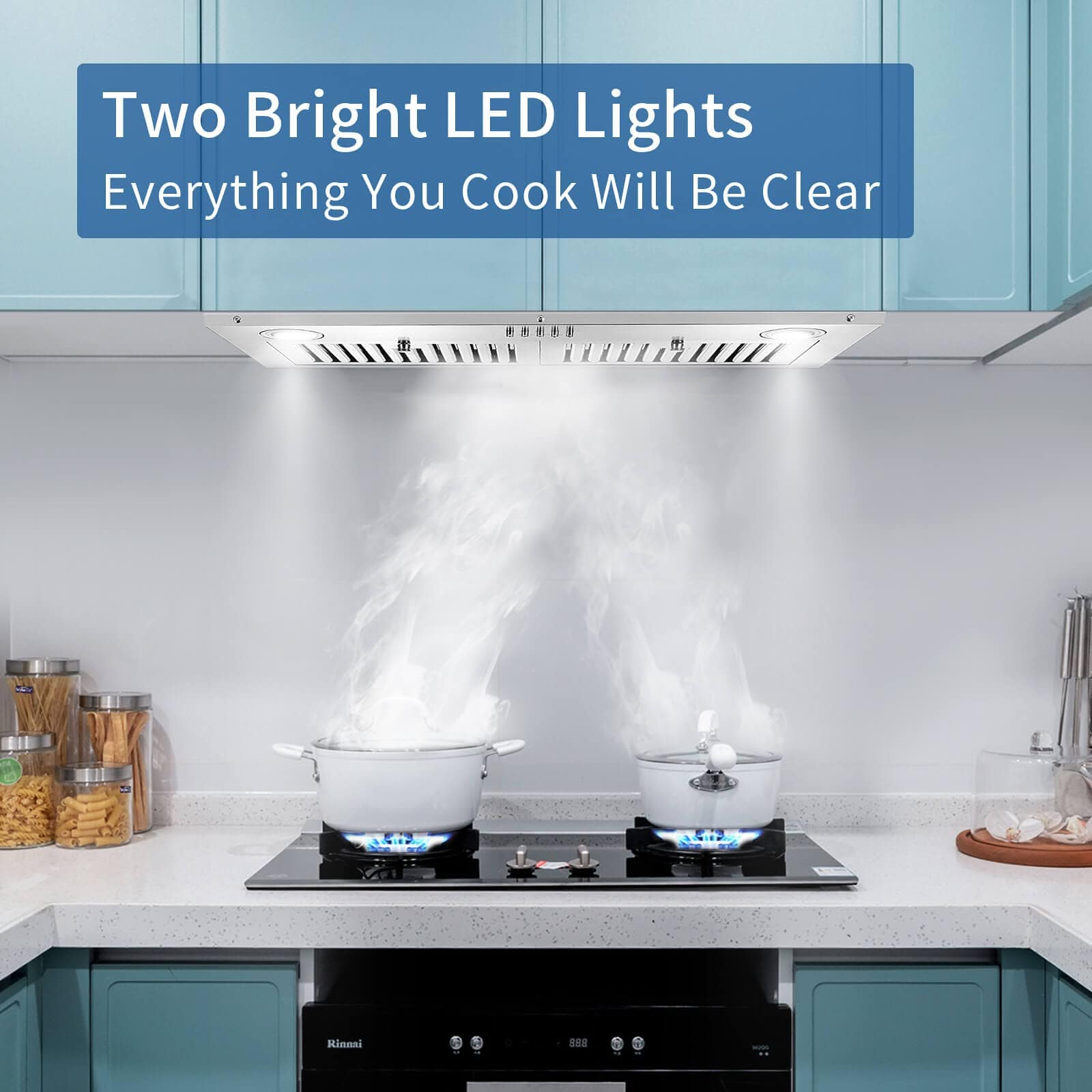 Campana de cocina insertable Zomagas de 30 pulgadas, acero - Imagen 8