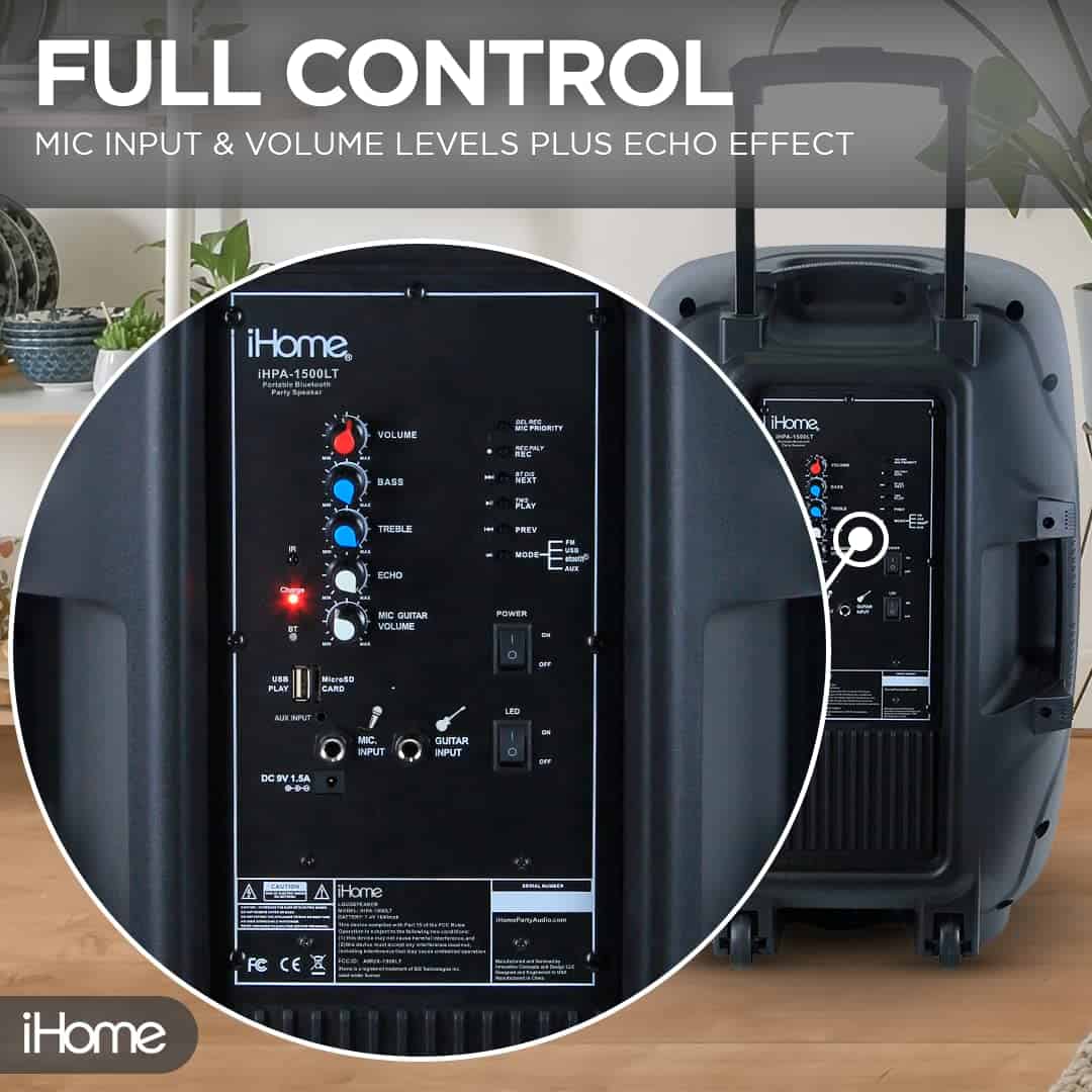 iHome iHPA-1500-LT Altavoz Portátil Recargable Inalámbrico - Imagen 5