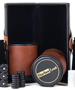 Conjunto de Doble Copa de Dados de Cuero PU de Harbor Loot