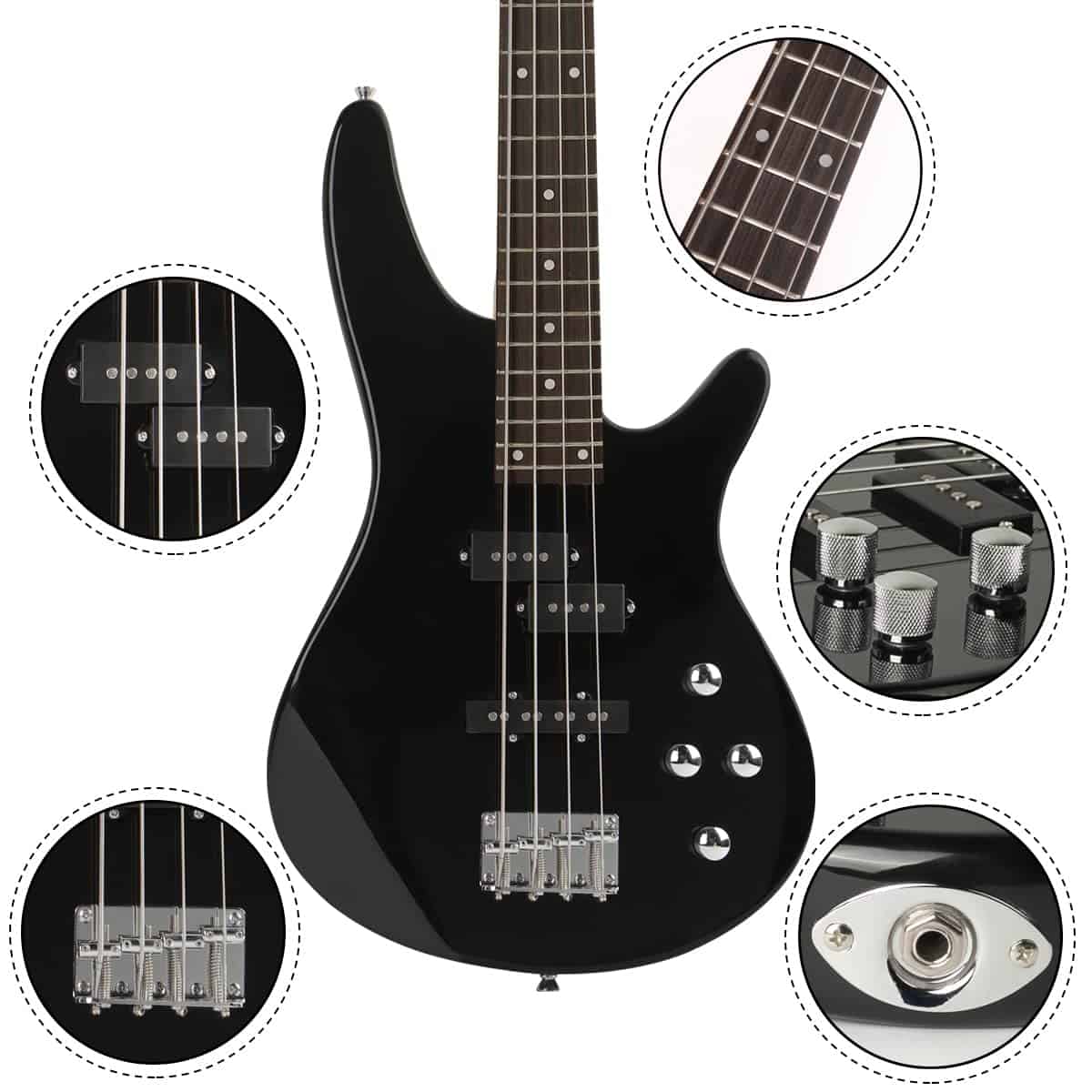 Bajo Eléctrico de 4 Cuerdas Tamaño Completo P Bass Kit - Imagen 6