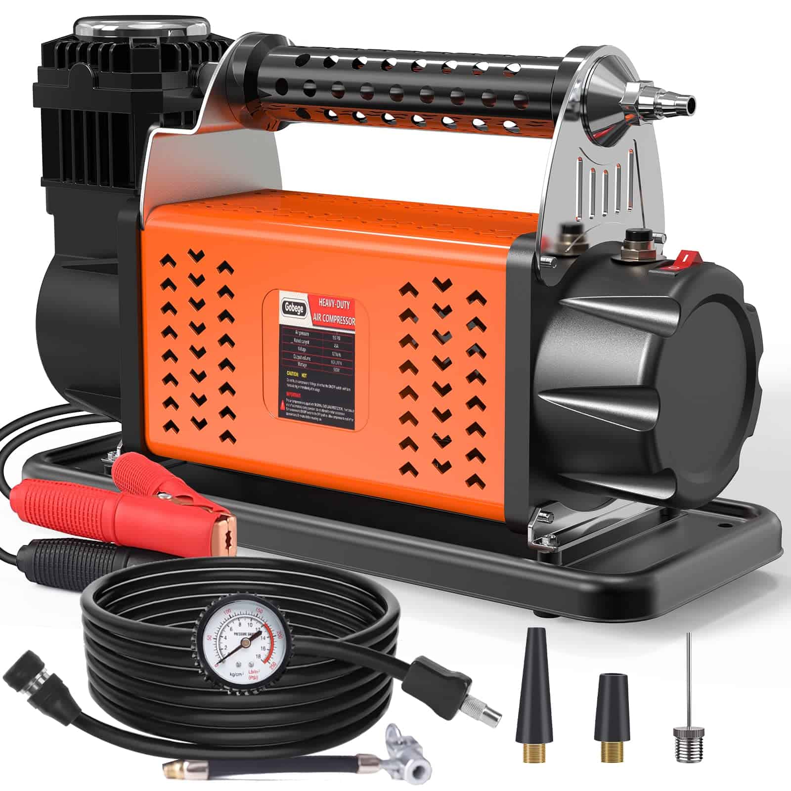 Compresor de Aire Gobege 12V Heavy Duty, 6.35CFM 180LMP