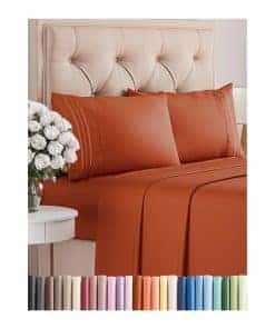 Juego de sábanas tamaño King California de 4 piezas - Juego