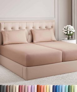 Juego de Sábanas Split King Size de 5 -Malva