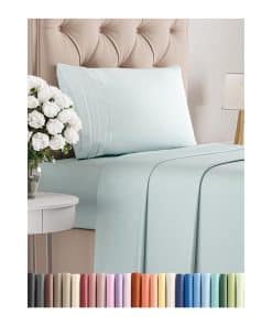 Juego de Sábanas de Tamaño Twin de 3 -Azul Hielo