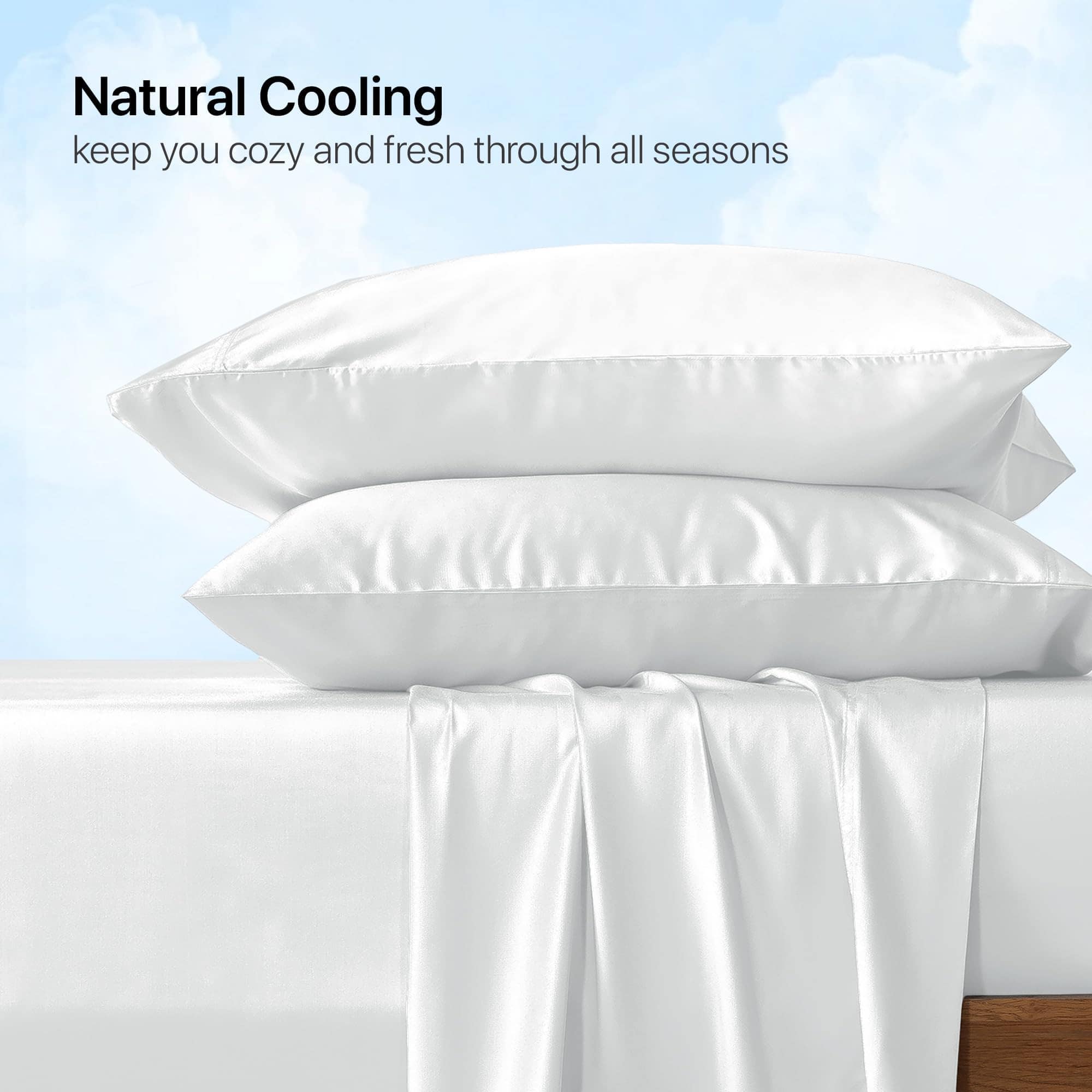 Juego de sábanas NATUREFIELD Split King Size (5 piezas), - Imagen 4