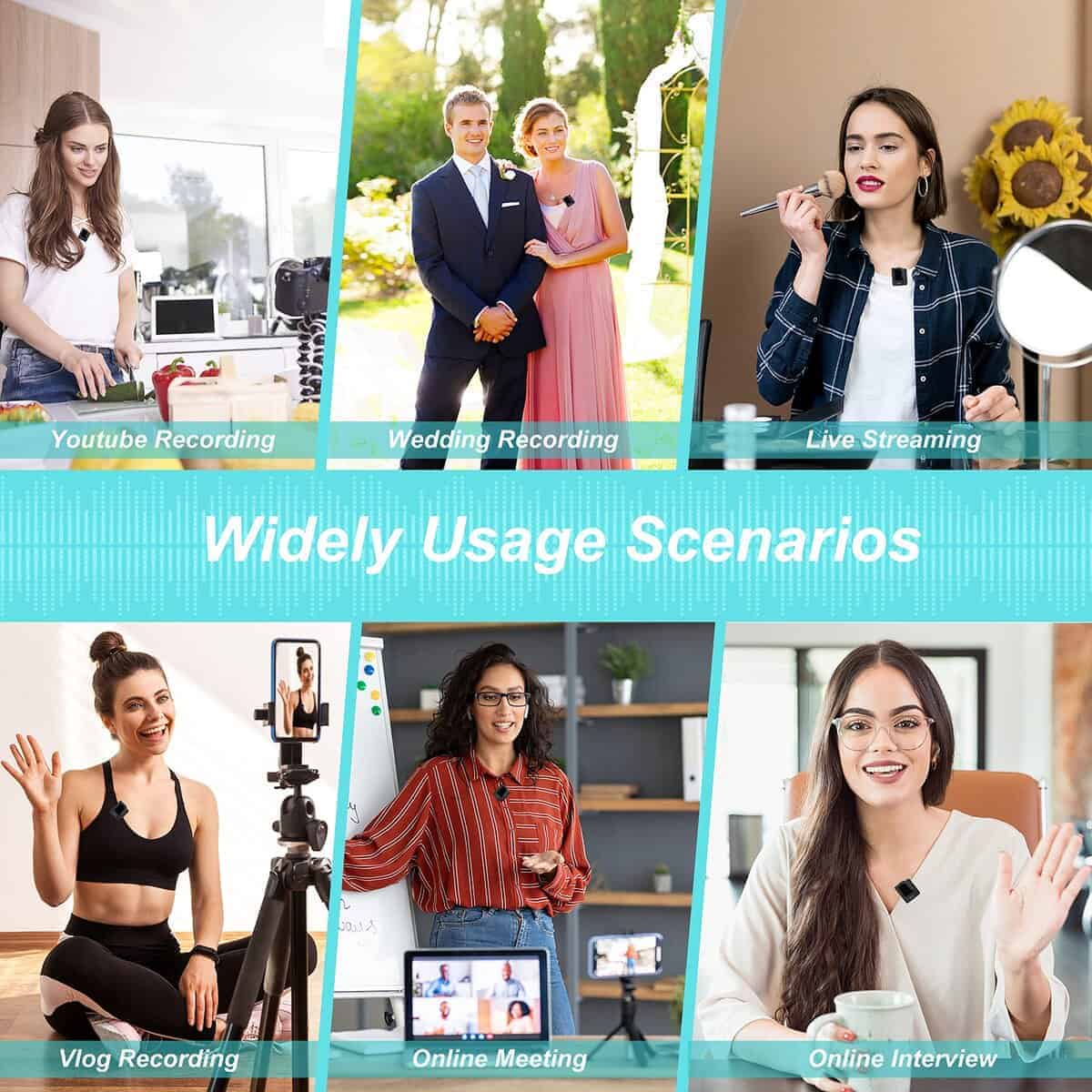 Micrófono inalámbrico de solapa KIMAFUN para cámara, - Imagen 9