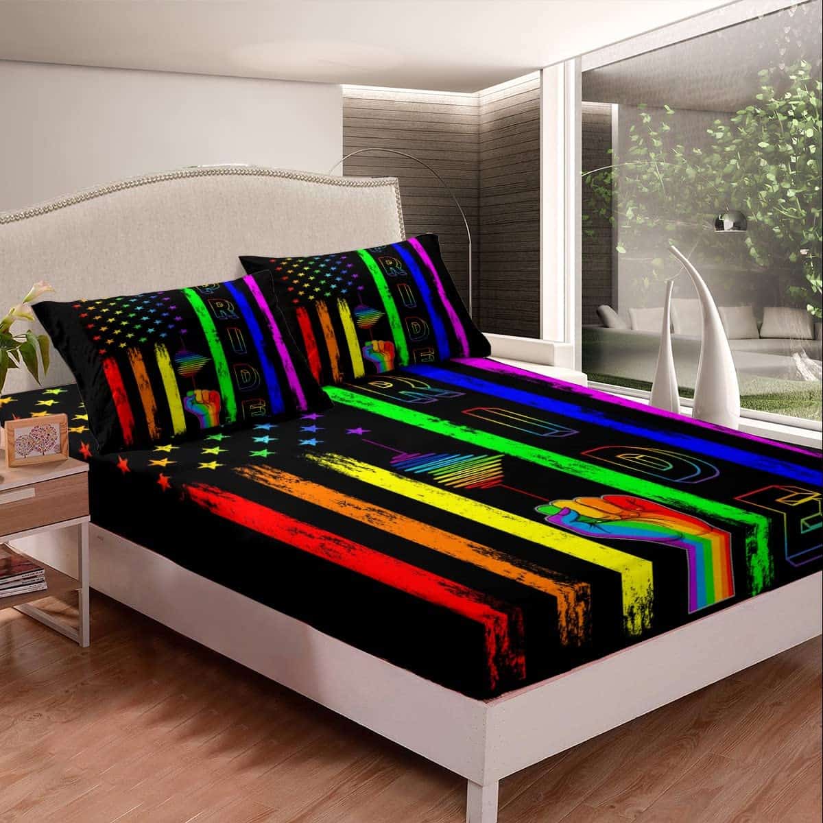 Sábana Ajustable Manfei Bandera Americana Twin, Juego de - Imagen 4