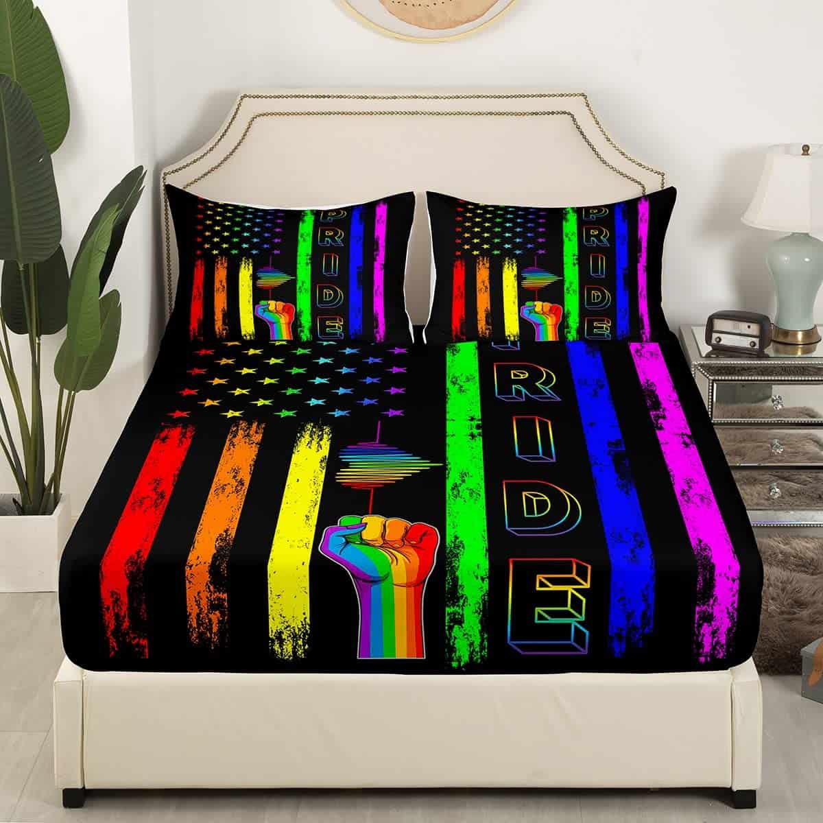 Sábana Ajustable Manfei Bandera Americana Twin, Juego de - Imagen 3