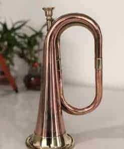 Corneta de Cobre Sólido y Latón | Cuerno de Caballería