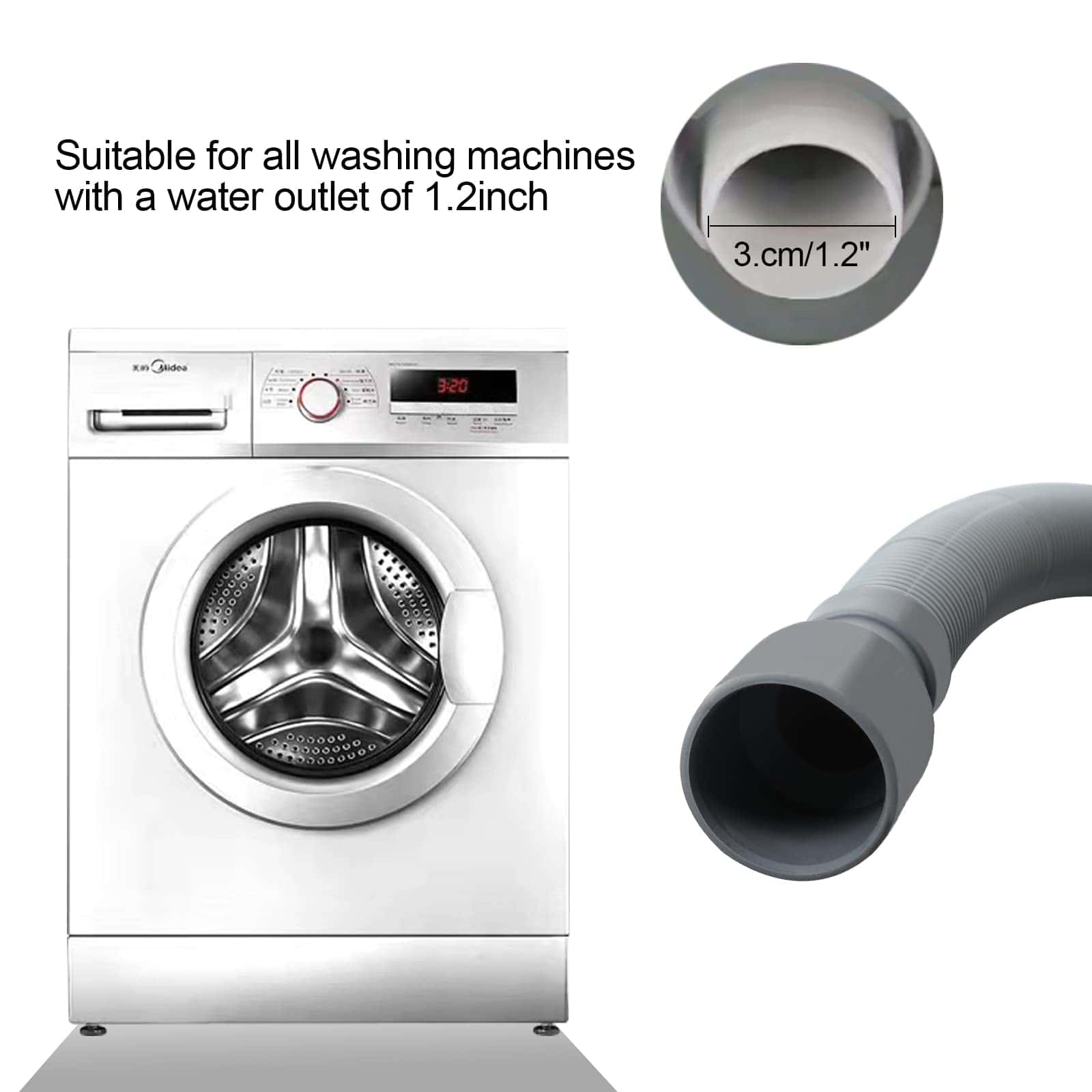 Kit de extensión de manguera de desagüe -Gris - Imagen 7